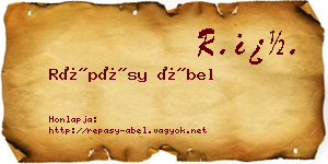 Répásy Ábel névjegykártya